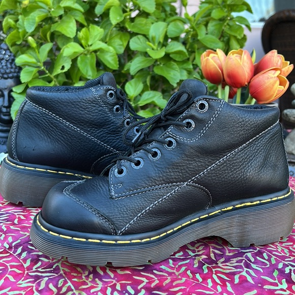 🌺 Dr. Martens Daisy 12278 Vintage 90’s Y2K Chunky Black Platform Ankle Boots - Picture 9 of 17
